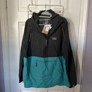 LL Bean Half Zip Pullover Two Toned Jacket- Size XL